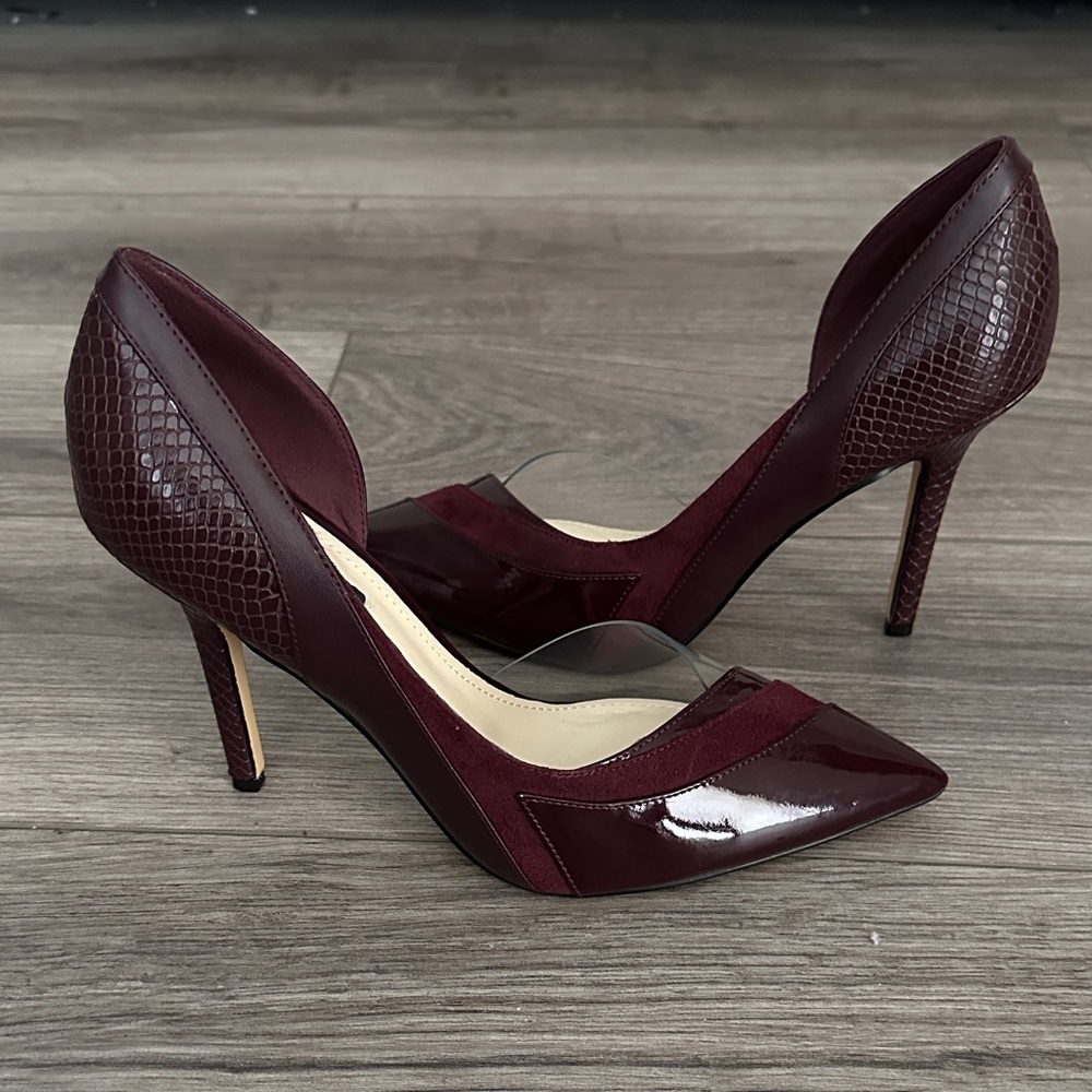 NEW in Box Nine West Behave Burgundy Patent Heels